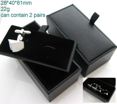 Free Shipping Brand New Leatherette Paper Cufflinks Holder