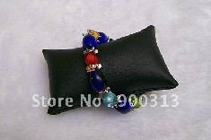 Promotion Wholesale Jewelry Display Small Bracelet Anklet Pillow Holder Black Leatherette