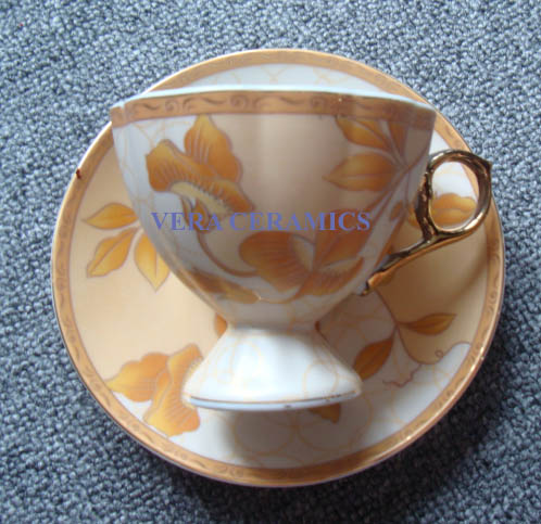 Porcelain Tea Cup With Golden