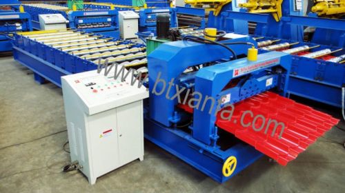 Roofing Steel Roll Forming Machine, Packaging Type : Blue