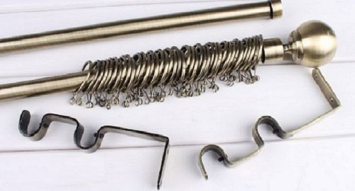 Decorative Metal Curtain Rod, Packaging Type : golden