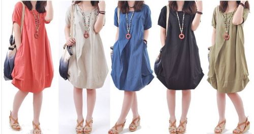 Women Regular Wear Linen Dress