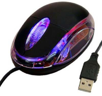 E Tech USB Computer Optical Mouse, Color : BLACK