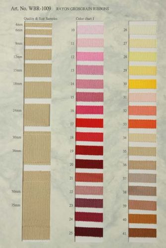 Rayon Grosgrain Ribbon Col 1