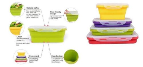 Set 4 Foldable Lunch Box