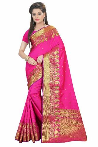 ATTRACTIVE PINK PURE SILK SAREE