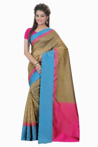 Stutti Fashion CHARMING PURE SILK SAREE, Color : Beige
