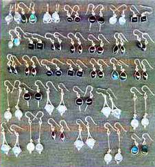 Bezel Silver Earrings BSE-03