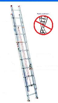 D-1100 Series Flat D-rung Single/extension Ladders