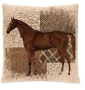 Downton Abbey Horse Pillow, Pillow Size : 18' x 18'