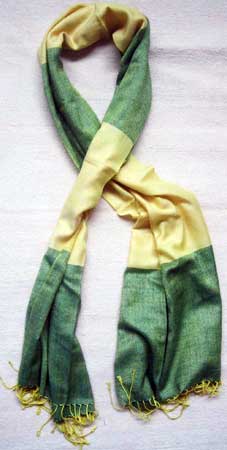 Yellow & Green Cotton Stoles