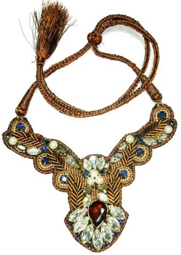 Mushkis Beads Embroidered Necklace