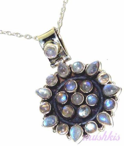 Sterling Silver Stone Studded Pendant Necklace, Gender : Female