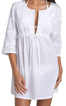 TM 308 Ladies White Kaftan, Technics : Washed