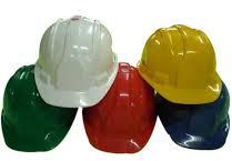 HDPE Safety Helmets, For Construction, Industrial, Pattern : Plain