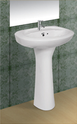 Wash Basin With Pedestal, Color : WHITE