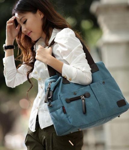 Ladies Canvas Shoulder Bags
