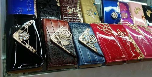 PU LEATHER LADY CLUTCH WALLET 21X10X3CM, Brand Name : DW