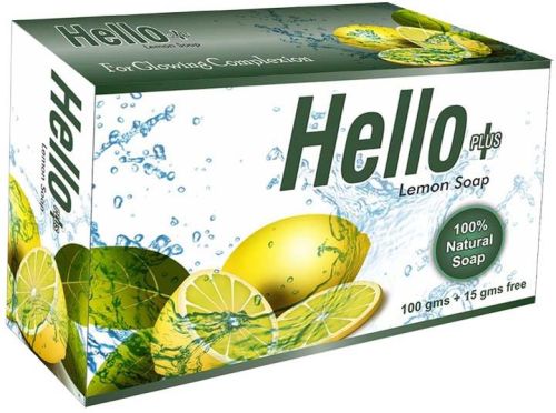 Hello Plus Lemon Soap, For Bathing, Skin Care, Form : Solid