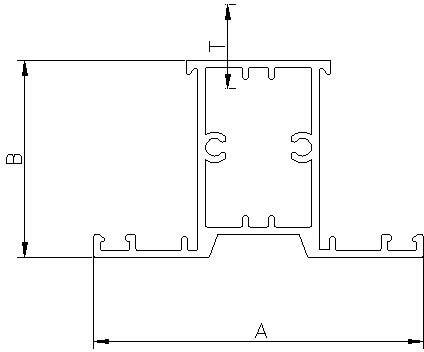 Aluminium Casement Window 34 Series Mullion Section