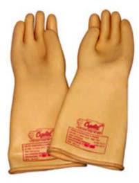 Crystal Rubber KT Shock Proof Gloves, Color : Yellow