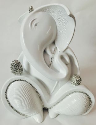 Porcelain Ganesh Statue, Color : White