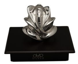 Wooden Silver Ganesh Statue