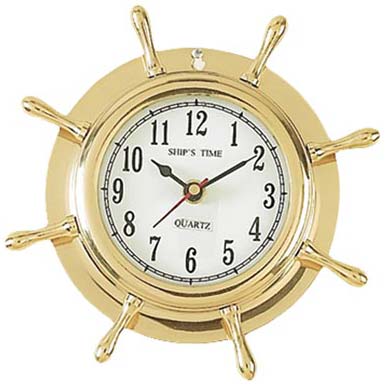 Vintage Instruments Brass Wall Clock, Color : Gold
