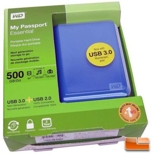 500GB WD My Passport External Hard Drive