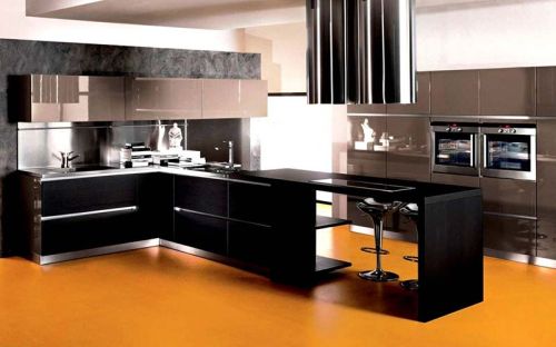 Modular kitchen, Finishing : Gloss