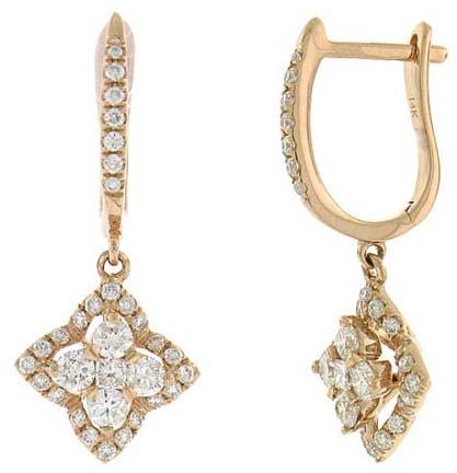 Diamond Dangle Earring (CWDDE206), Occasion : Anniversary, Engagement, Wedding