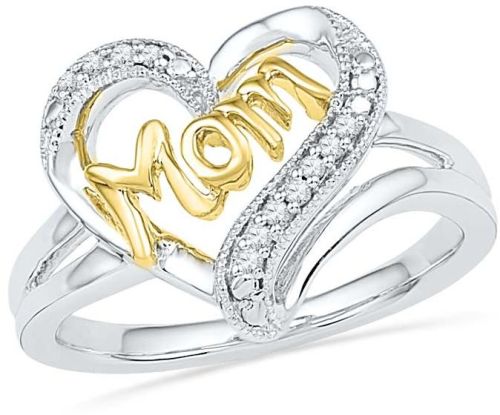 Diamond Heart Shaped Ring (CWHGR0001), Size : Multisize