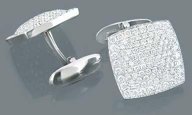 Polished Mens Diamond Cufflink (CWDGCL001), For Blazer, Coat, Shirts, Packaging Type : Plastic Packet