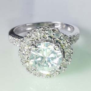 Polished Cubic Zirconia Silver CZ Ring (CWCZR263), Occasion : Part Wear, Weeding Wear