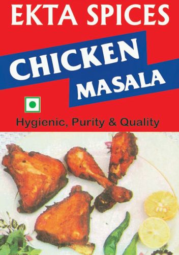 Ekta Organic Chicken Masala, Color : Natural, Form : Powder, Packaging Type : Plastic Packet, Plastic Box