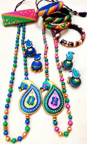 Fired Clay Terracotta Necklace Sets, Gender : Jewelry
