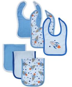 Hudson Baby 6-piece Bib, Packaging Type : Blue