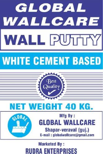 Wall Putty, Packaging Type : Paper Packet, Plastic Bag, Plastic Bucket, Plastic Packet