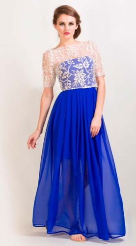 CHIARO PURE GEORGETTE Maxi Dress, Age Group : 14-45