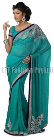Embroidered sarees, Type : Designer