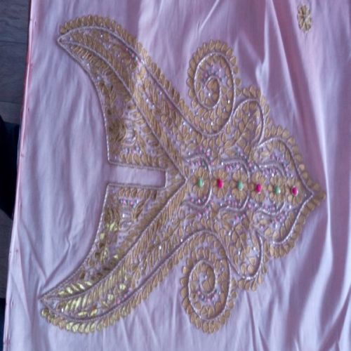 Printed Chanderi Unstitched Kurtis, Size : L, M, XL, XXL