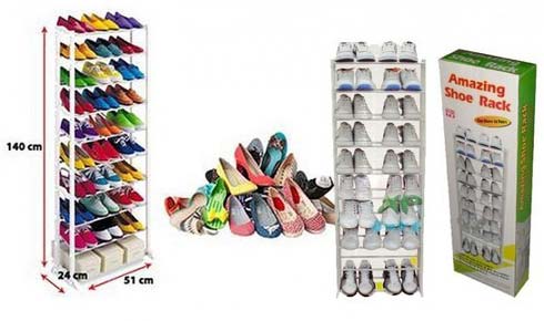 Plastic Amazing Shoe Racks, Size : L: 52 X B : 24.5 X H: 140 Cm.