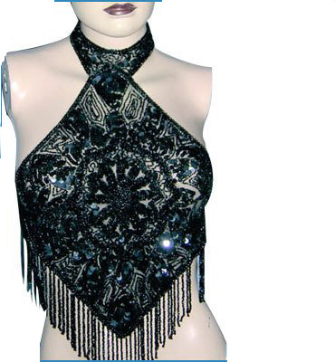 Beaded Dazzling Design Halter Neck Party Dress