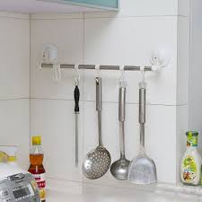 Suction Stainless Steel Kitchen Hook Rack