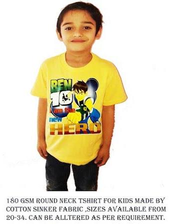 Kids round neck t-shirts