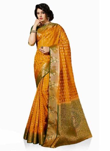 Bottle Green Colour Art Silk Woven Saree