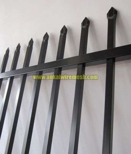 Powder Coated Pregalvanized Spear Top Security Garrison Fencing