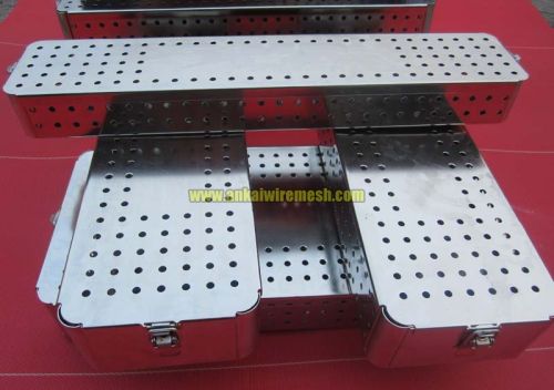 Stainless Steel Perforated Mesh Basket, Grade : 304, 316