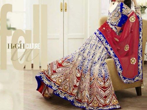 Bridal Lehenga, Color : Red ,multicolor