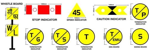 Rectengular Railway Sign Boards, For Safety Signage, Bulb Type : LED